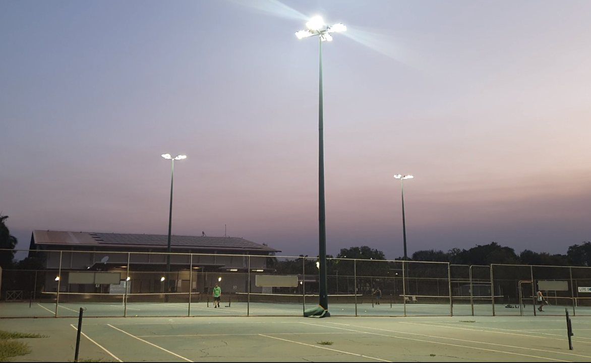 Broome tennis court lighting